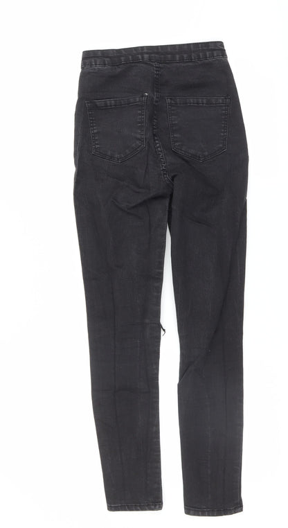 Womens UK Size 6 Momokrom Regular Fit Skinny Black Jeans