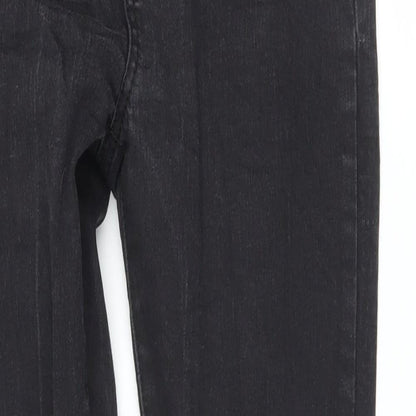 Womens UK Size 6 Momokrom Regular Fit Skinny Black Jeans