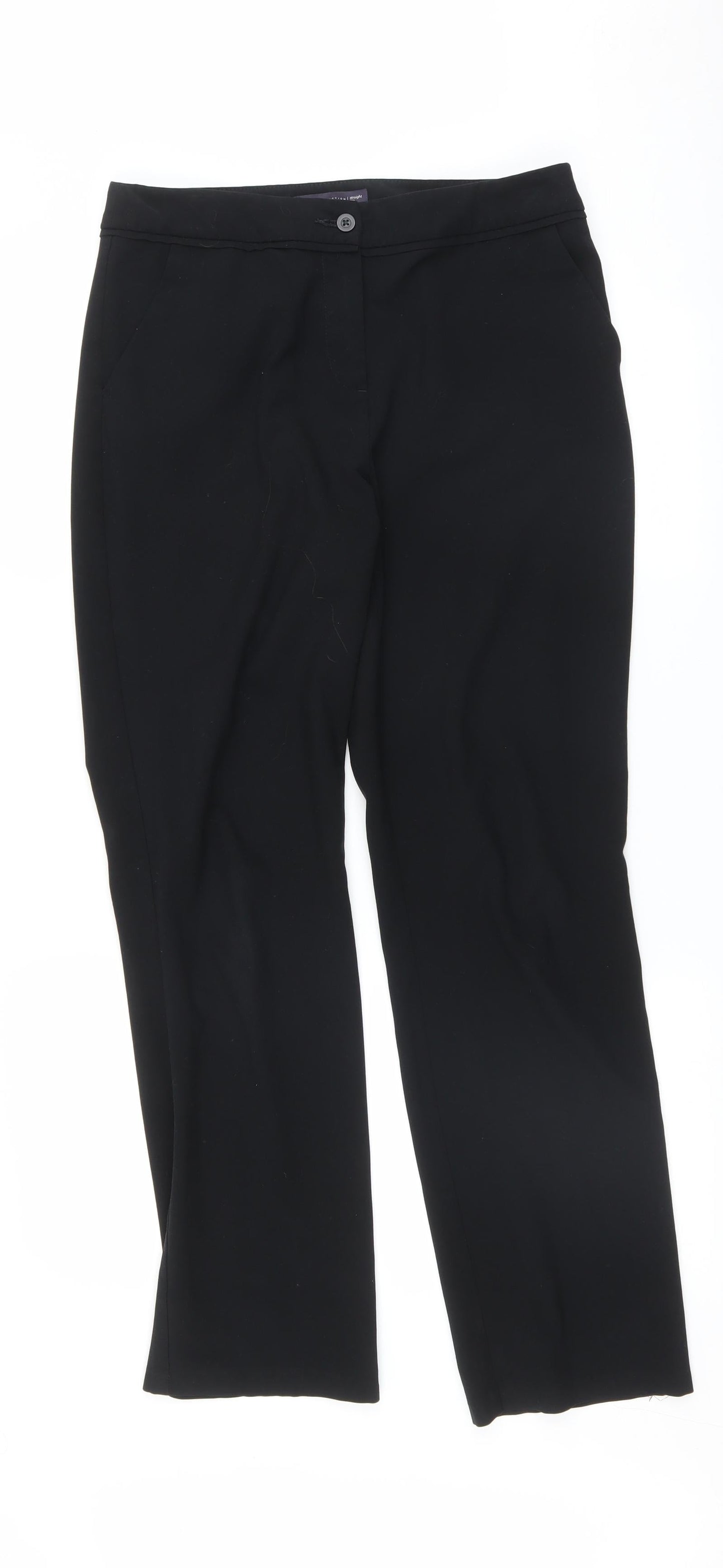 Womens UK Size 10 Marks and Spencer Regular Fit  Black Trousers