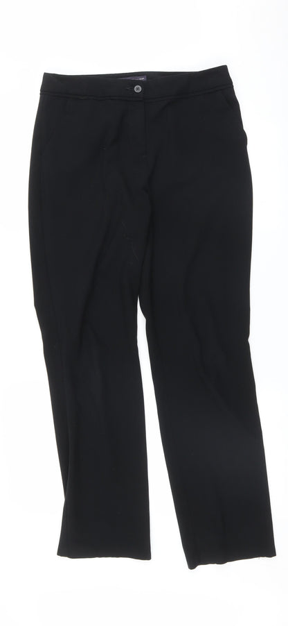 Womens UK Size 10 Marks and Spencer Regular Fit  Black Trousers