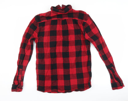 Primark Mens Purple Check   Button-Up Size S