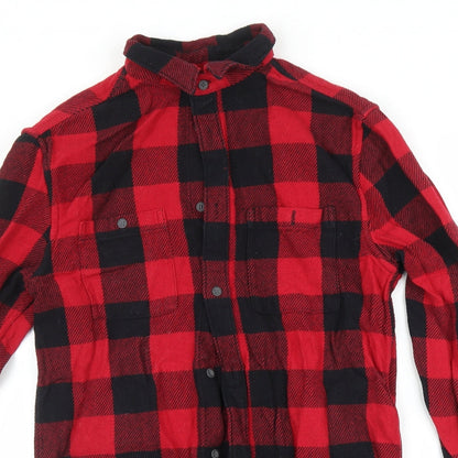 Primark Mens Purple Check   Button-Up Size S