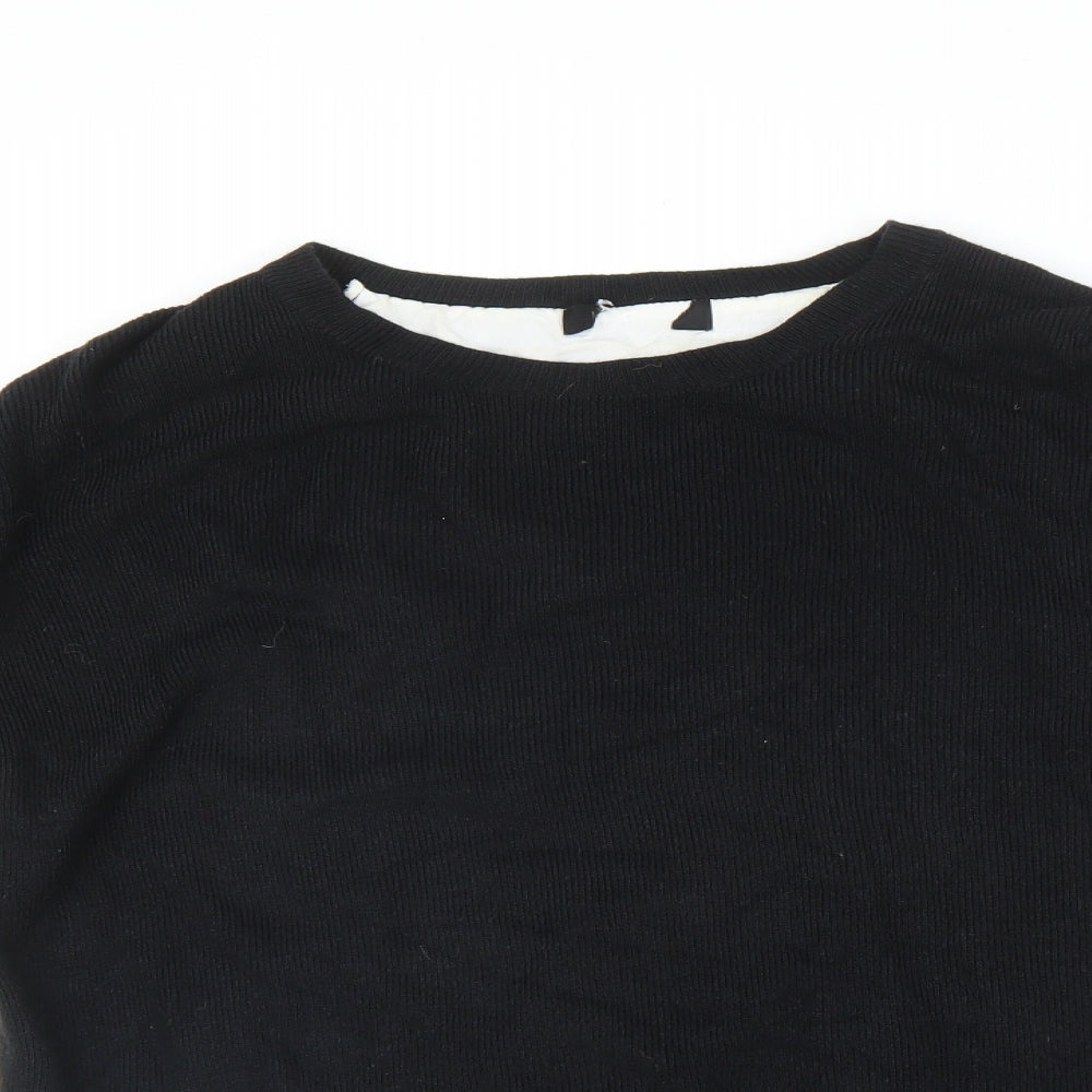 Womens UK Size 10 New Look Black Pullover Jumper