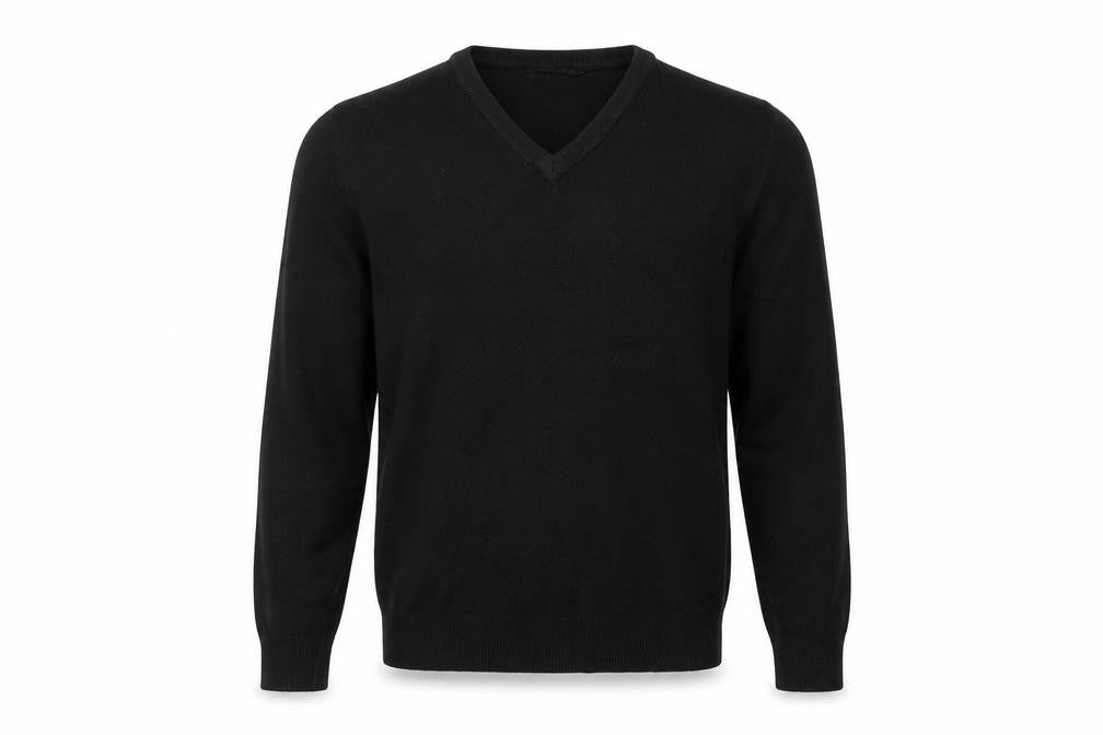 Front view of Cedarwood State men’s black jumper, size S