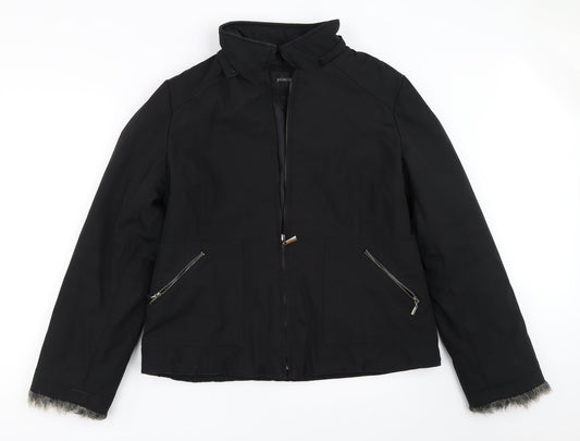 Principles Womens Black   Overcoat Coat Size 14