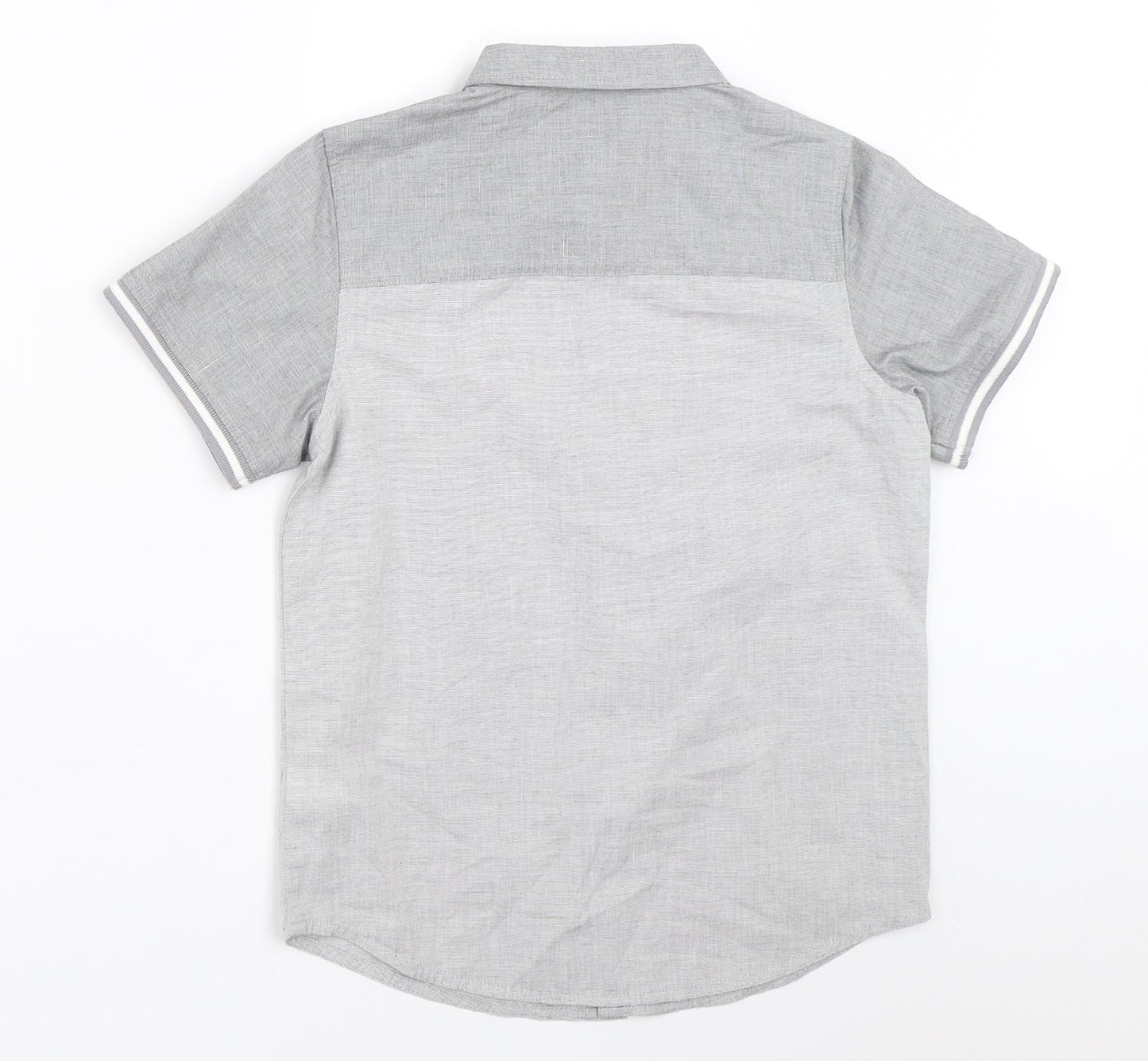 Matalan Boys Grey   Basic Button-Up Size 9 Years