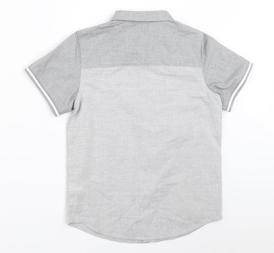 Matalan Boys Grey   Basic Button-Up Size 9 Years