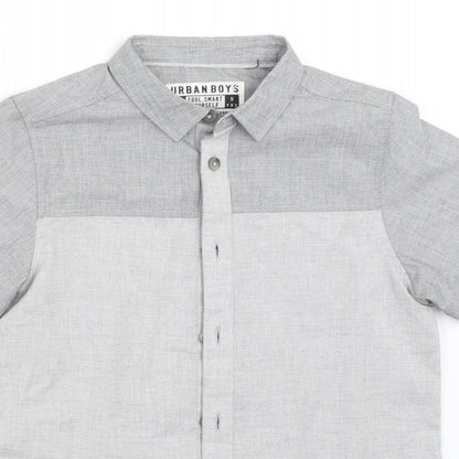 Matalan Boys Grey   Basic Button-Up Size 9 Years