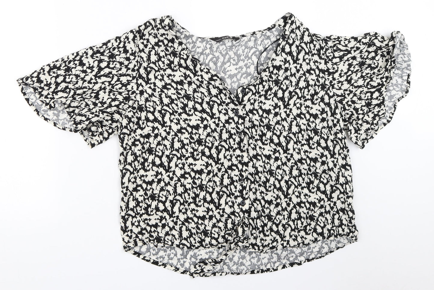 F&F Womens Black   Basic Button-Up Size 14