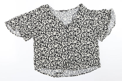 F&F Womens Black   Basic Button-Up Size 14