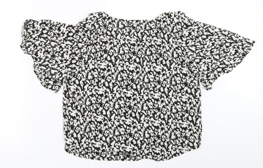 F&F Womens Black   Basic Button-Up Size 14