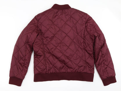 Womens UK Size 14 Lee Cooper Red Quilted Coat
