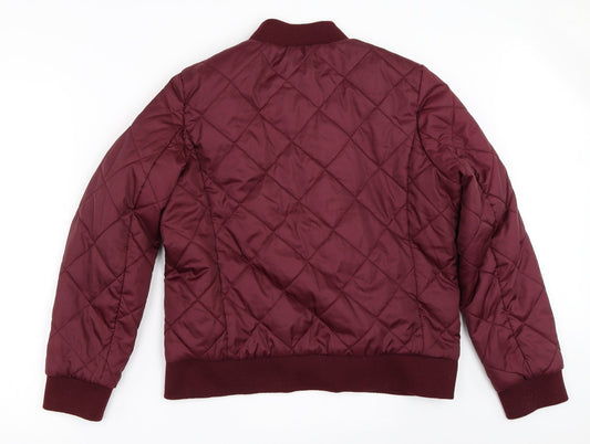 Womens UK Size 14 Lee Cooper Red Quilted Coat