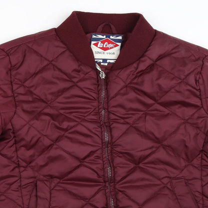 Womens UK Size 14 Lee Cooper Red Quilted Coat