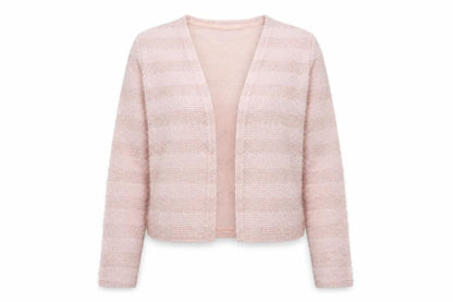 Front view of New Look women’s pink cardigan jumper, size M