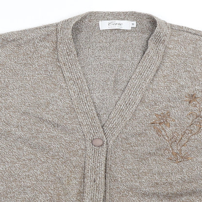 Cane Womens Brown   Cardigan Jumper Size M