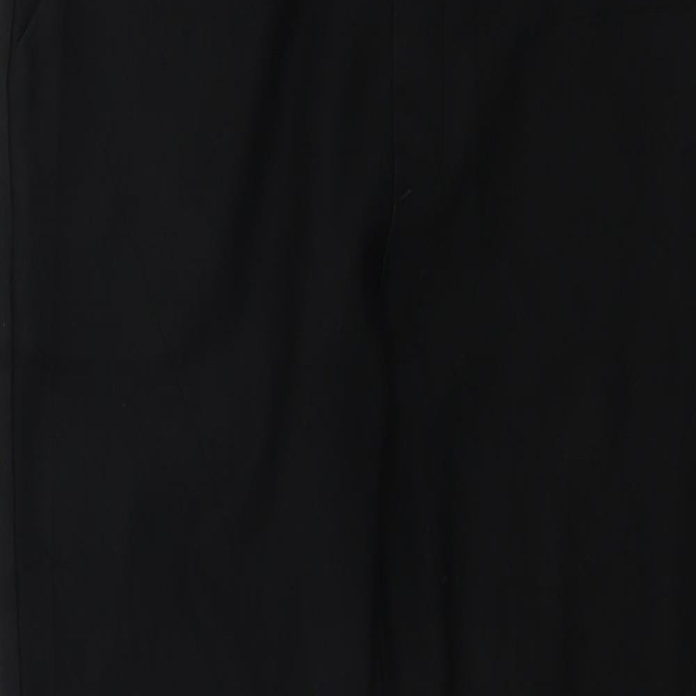 Womens UK Size L Preworn Regular Fit  Black Trousers