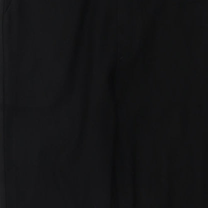 Womens UK Size L Preworn Regular Fit  Black Trousers