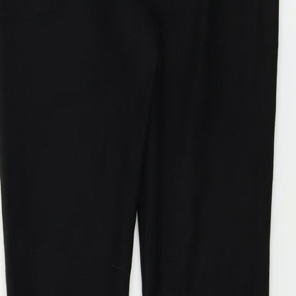 Womens UK Size L Preworn Regular Fit  Black Trousers