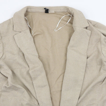 Womens UK Size L H&M Beige Cardigan Jumper