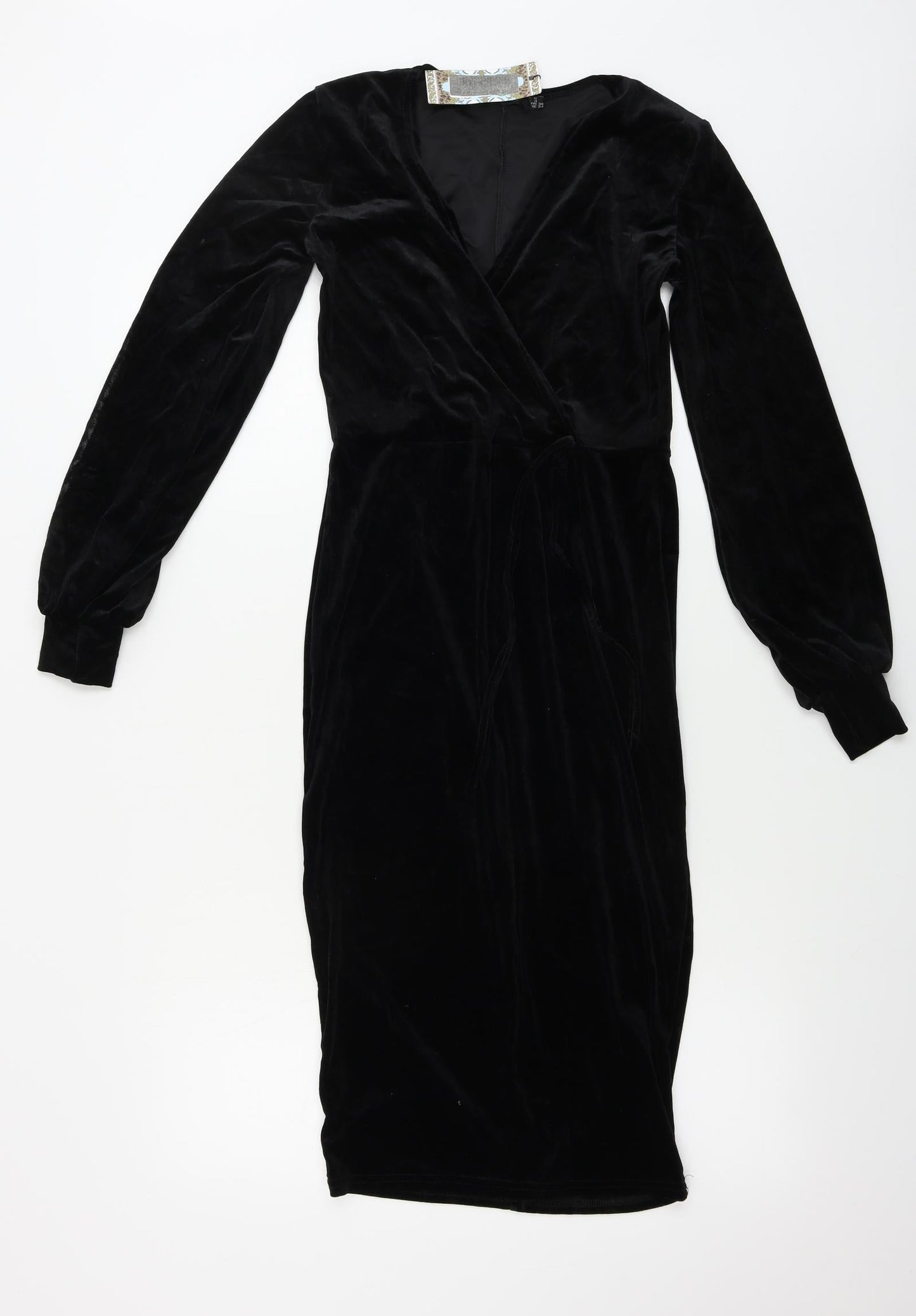 Boohoo  Womens Black Houndstooth  Bodycon  Size 8