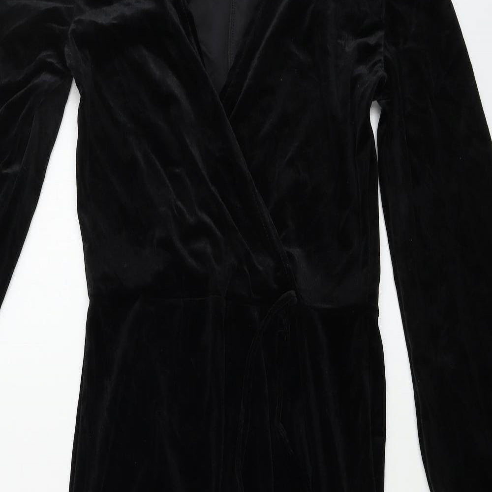 Boohoo  Womens Black Houndstooth  Bodycon  Size 8