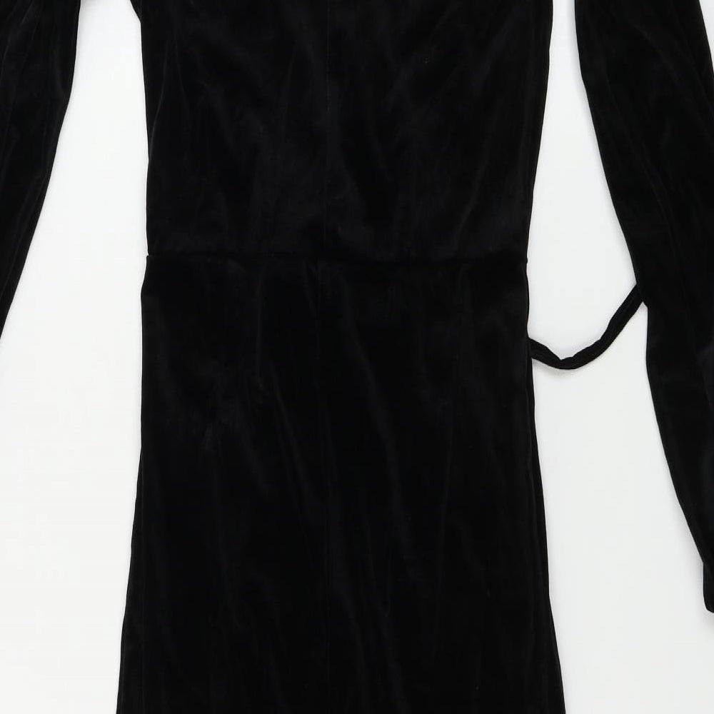 Boohoo  Womens Black Houndstooth  Bodycon  Size 8