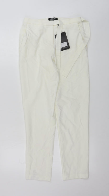 Womens UK Size 6 PRETTYLITTLETHING Regular Fit  Ivory Trousers