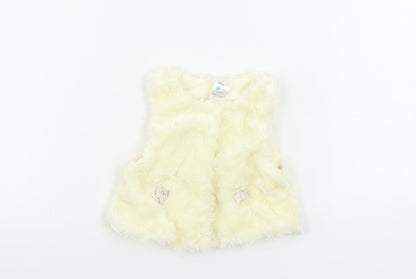 Preworn  Girls Ivory   Cardigan Jumper Size 6-9 Months