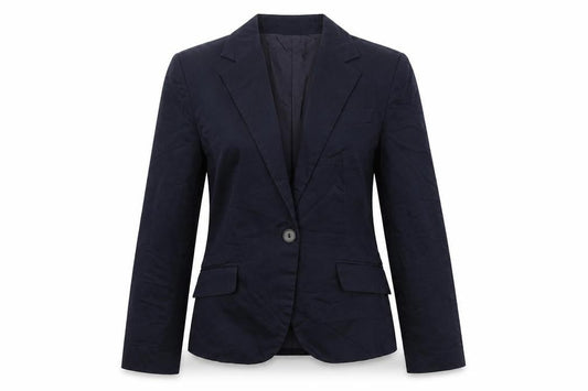 Front view of Zara women’s blue jacket blazer, size M