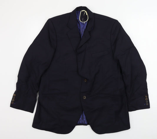 Mens UK Size 40 Preworn Regular Blue Suit Jacket