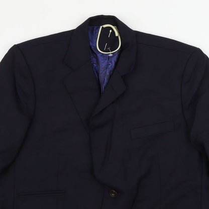 Mens UK Size 40 Preworn Regular Blue Suit Jacket