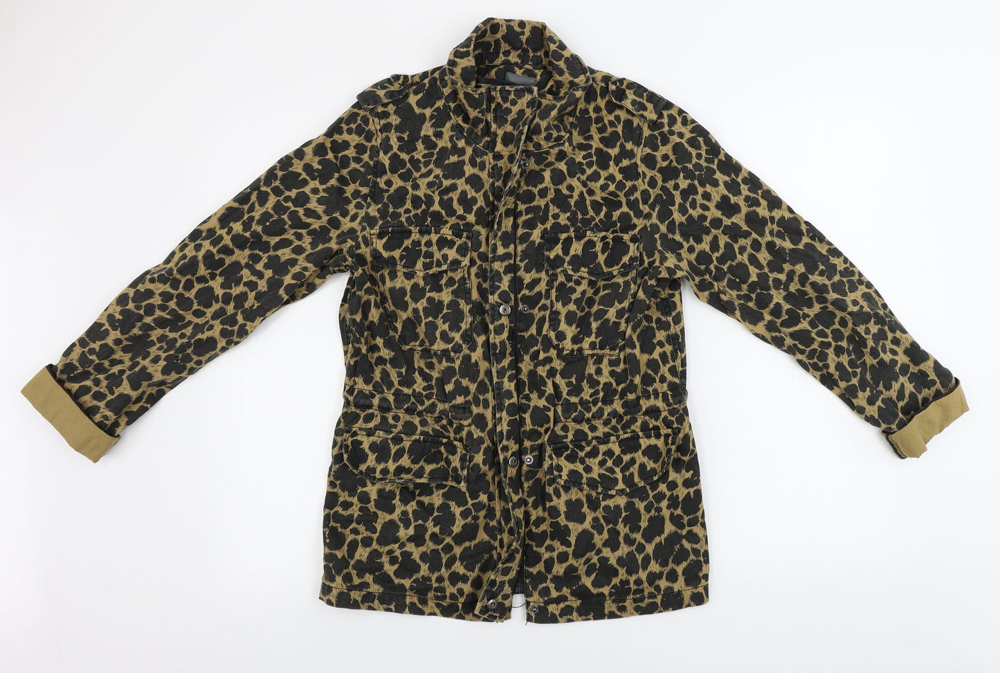 Primark  Womens Brown Animal Print  Jacket Coat Size XS