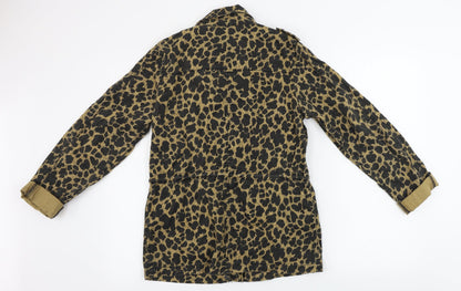 Primark  Womens Brown Animal Print  Jacket Coat Size XS