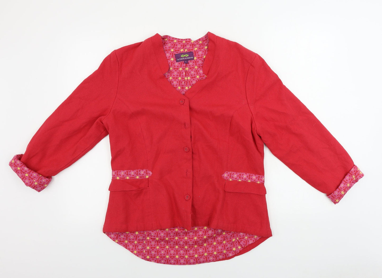 la flance du mekong Womens Red   Jacket Coat Size L