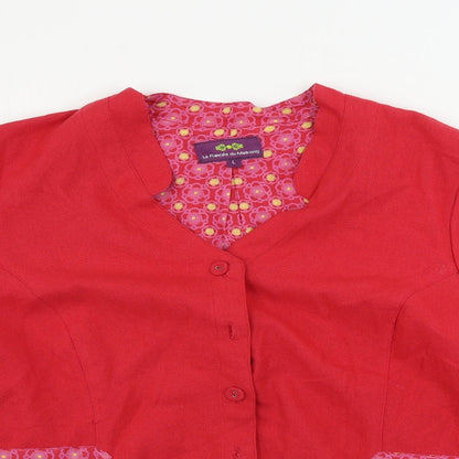 la flance du mekong Womens Red   Jacket Coat Size L