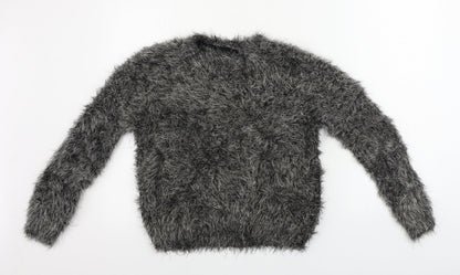 Womens UK Size 6 Topshop Grey Pullover Jumper
