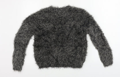 Womens UK Size 6 Topshop Grey Pullover Jumper