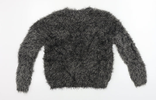 Womens UK Size 6 Topshop Grey Pullover Jumper
