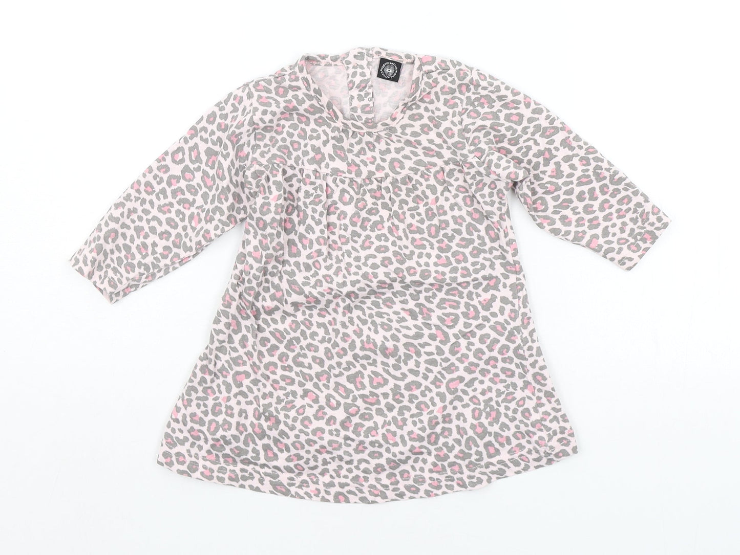 North Lights Baby Pink Animal Print  Basic T-Shirt Size 3-6 Months
