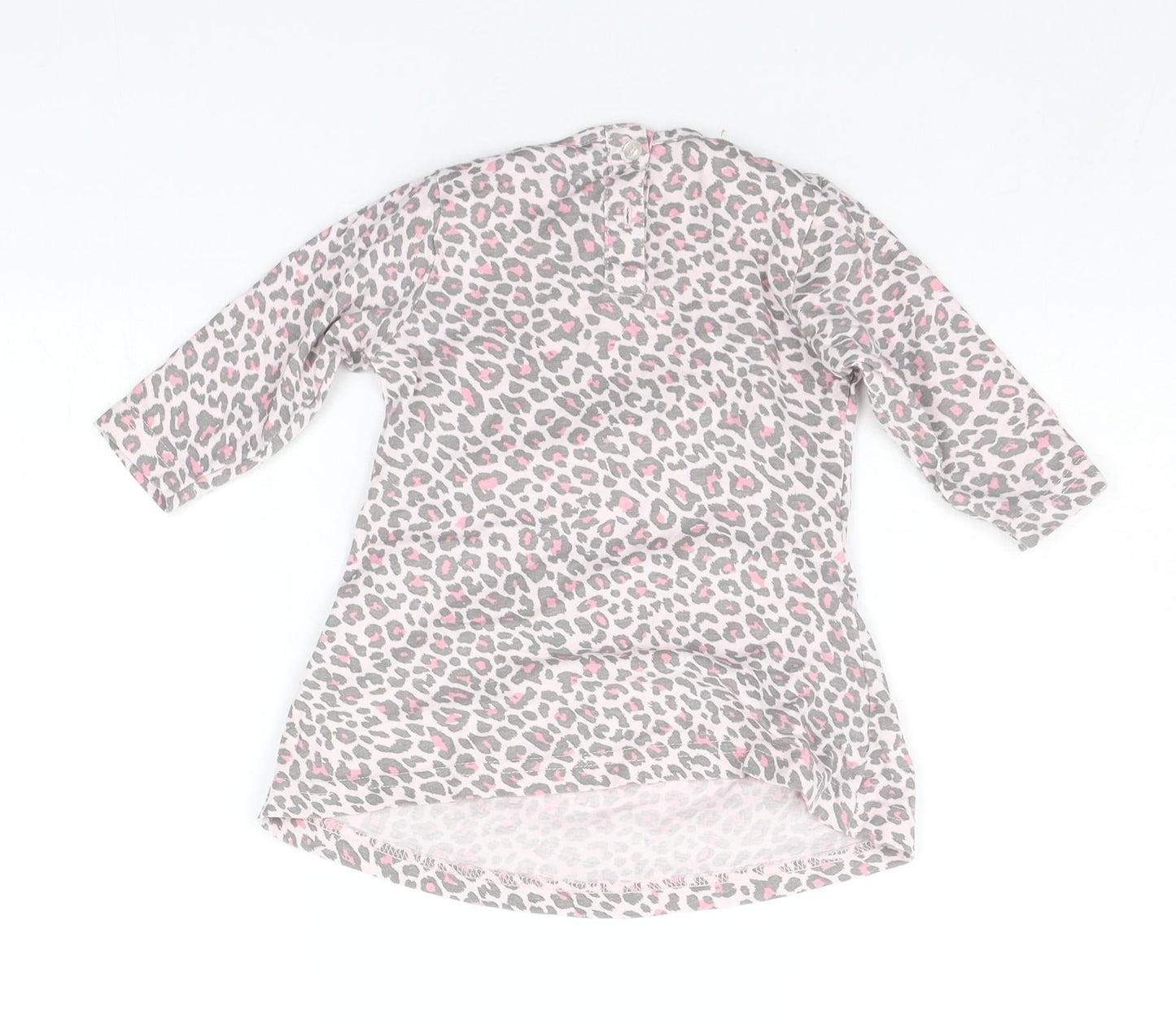 North Lights Baby Pink Animal Print  Basic T-Shirt Size 3-6 Months