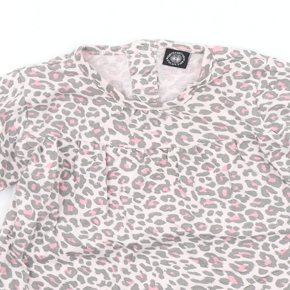 North Lights Baby Pink Animal Print  Basic T-Shirt Size 3-6 Months