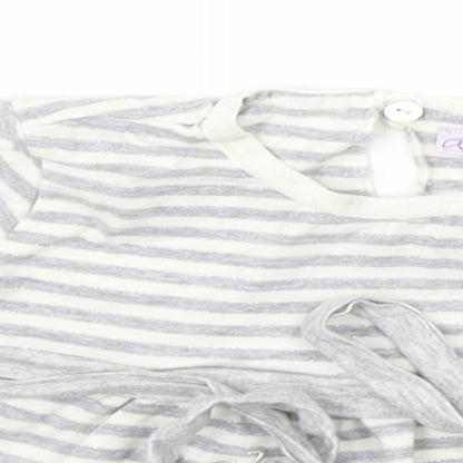 garaya bebe Baby Grey Striped  Basic T-Shirt Size 6-9 Months