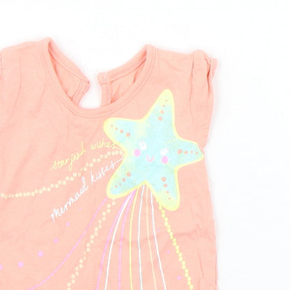 George Baby Orange   Basic T-Shirt Size 3-6 Months  - STAR
