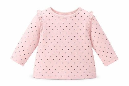 Matalan Baby Pink Polka Dot  Basic T-Shirt Size 3-6 Months