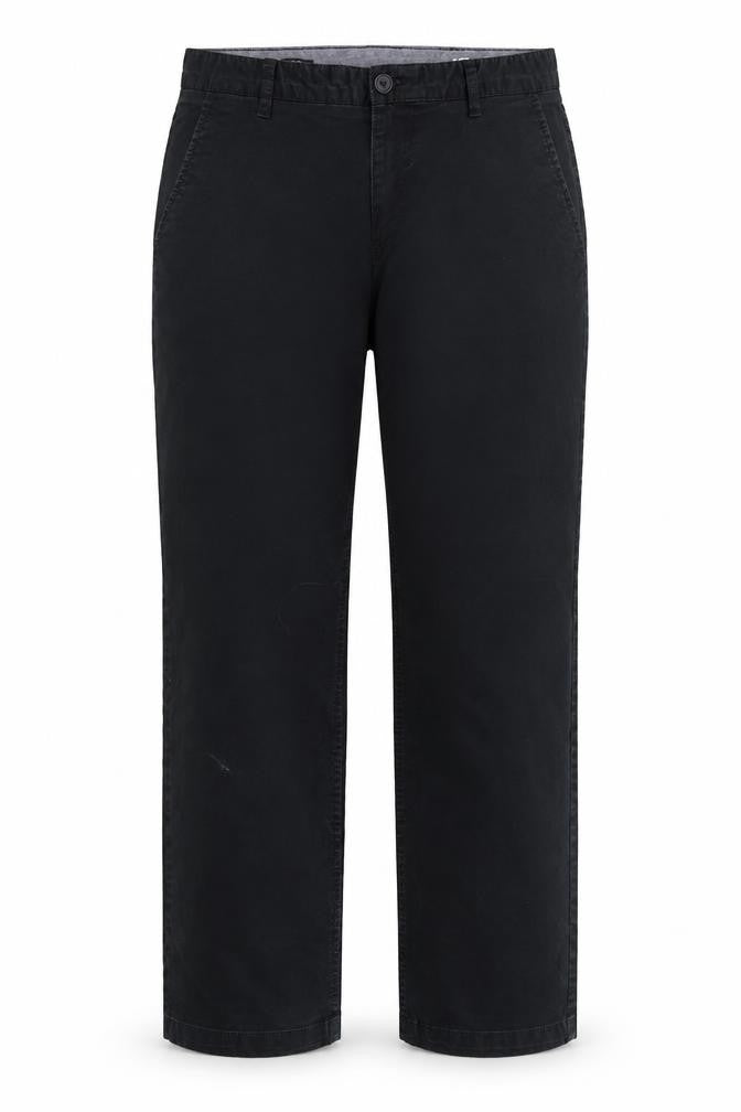 Front view of F&F women’s black trousers, size UK 34, in, 30-inch leg