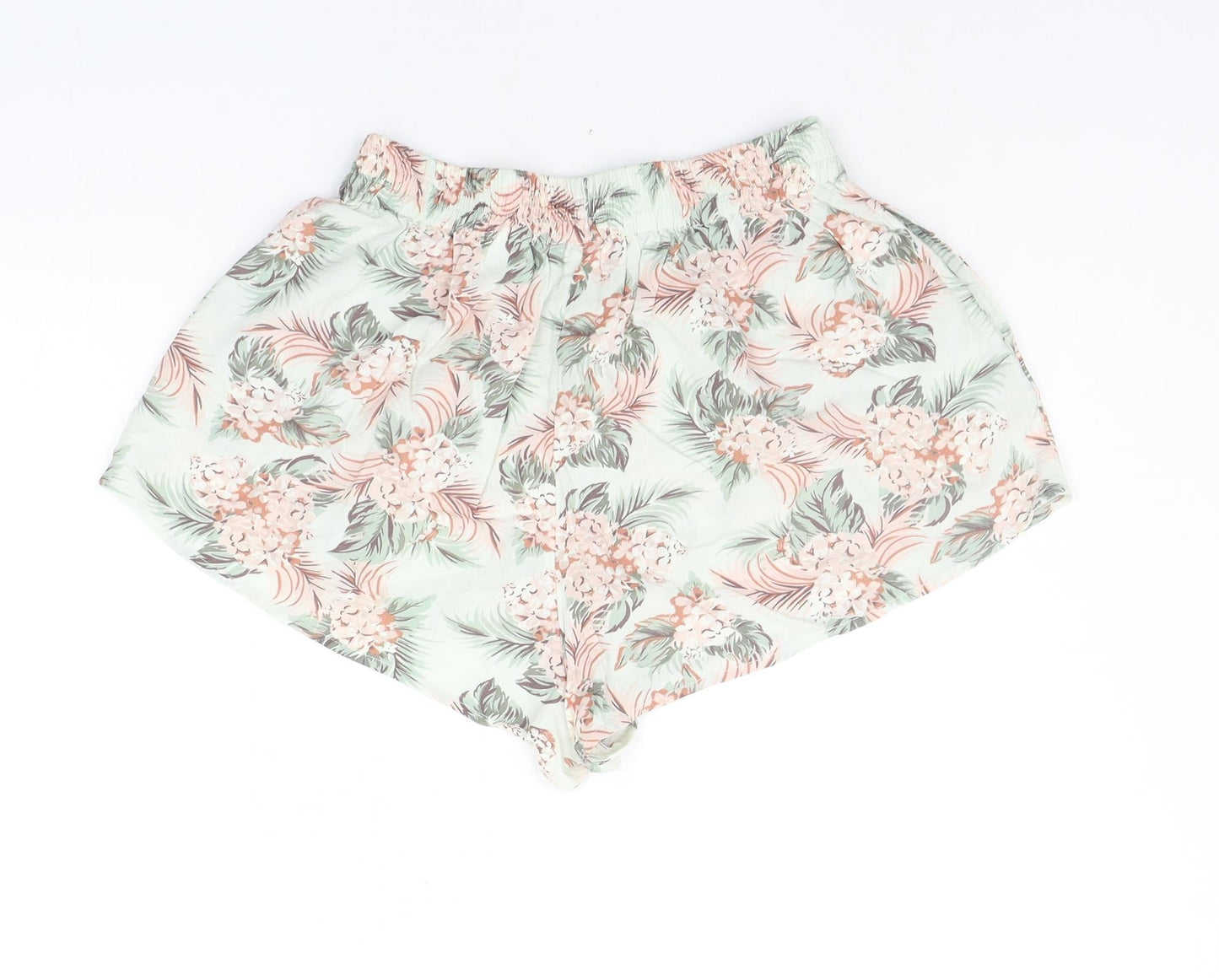 Divided Womens Beige Floral  Sweat Shorts Size 8