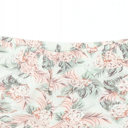 Divided Womens Beige Floral  Sweat Shorts Size 8