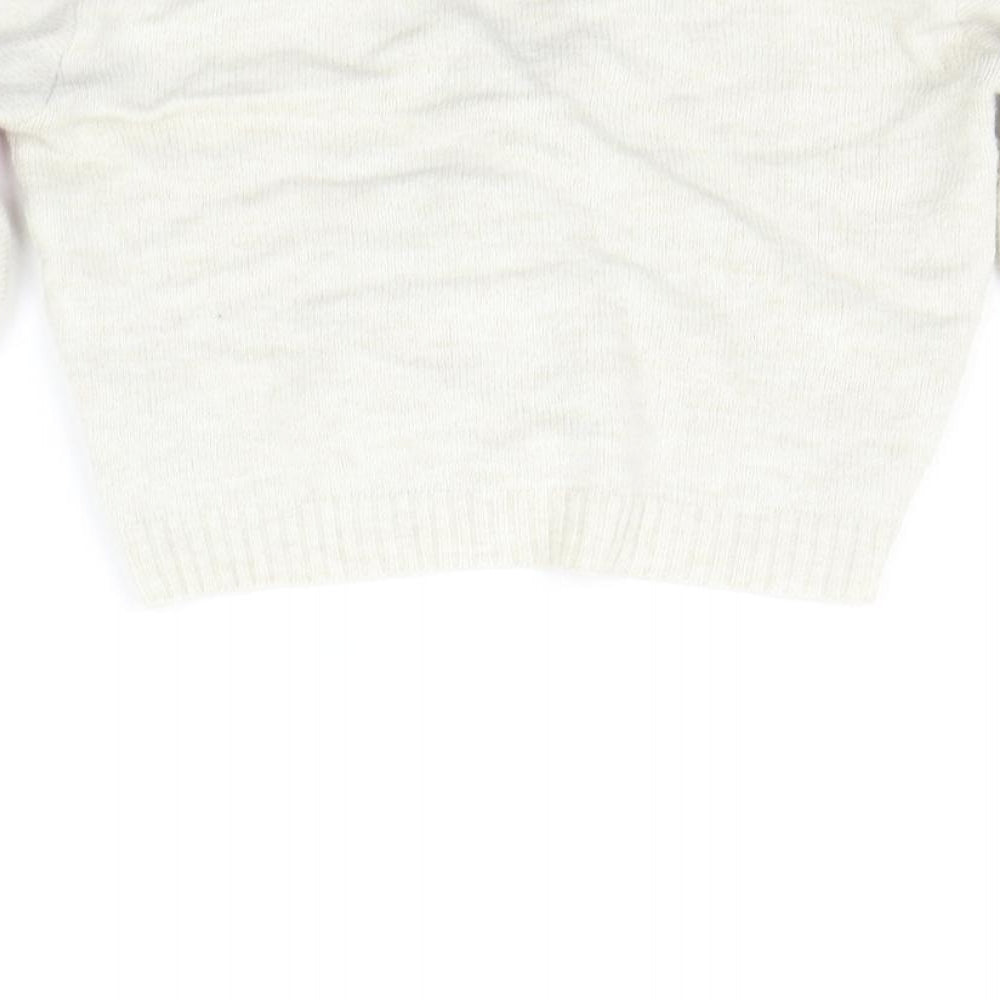 Primark Womens Beige Striped  Cardigan Jumper Size 2XS