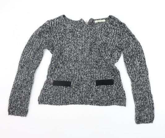 Womens UK Size XS Brave Soul Grey Pullover Jumper